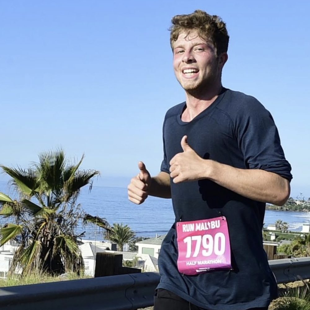 Preview: Matt giving a thumbs up mid-race